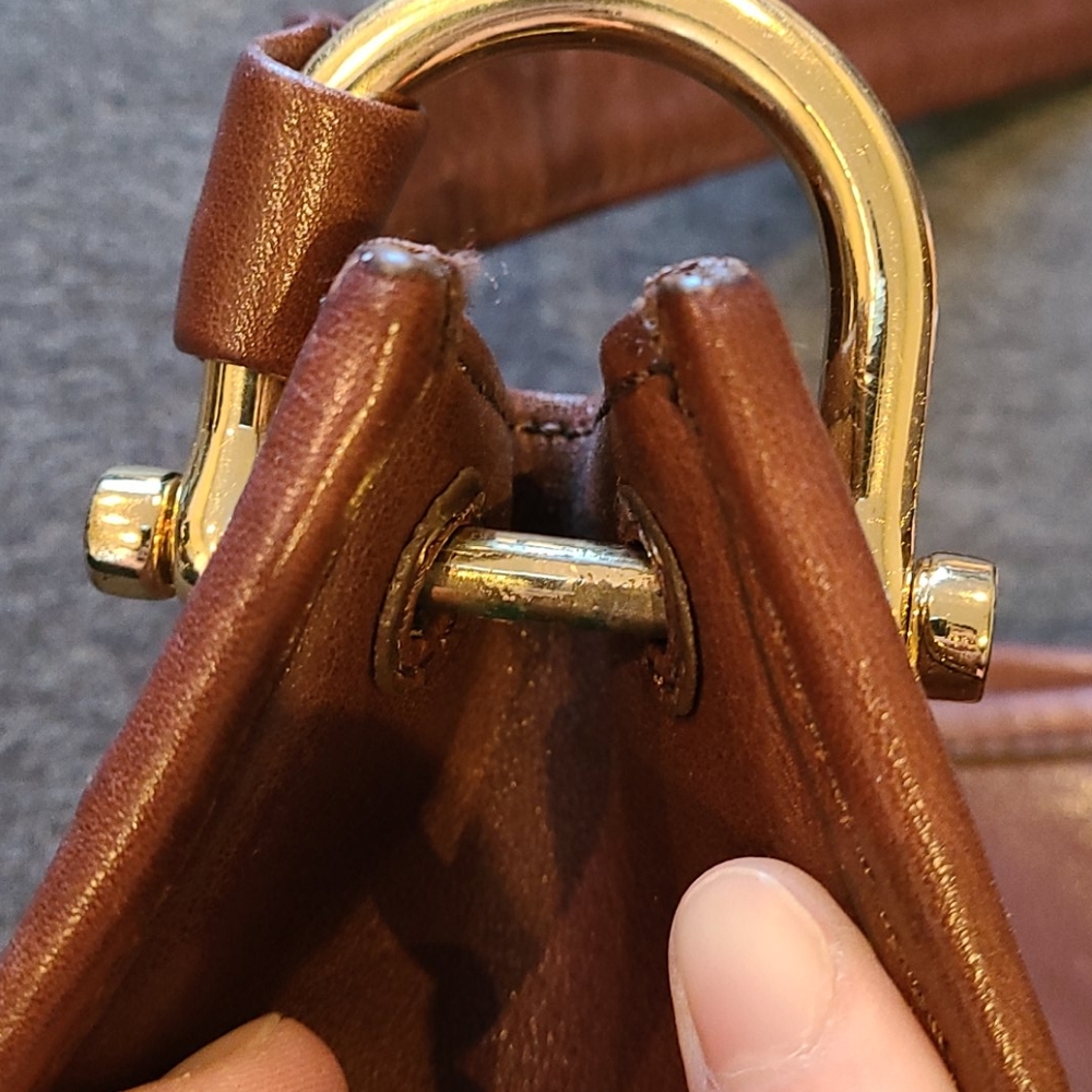 Tory Burch Brown Leather Saddle Shoulder Bag - Picture 4 of 10